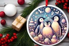 Round Christmas Ornament Sublimation|Clipart Product Image 2