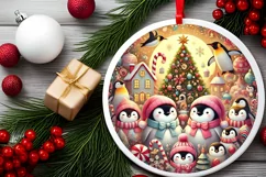 Round Christmas Ornament Sublimation|Clipart Product Image 2