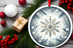 Round Christmass Ornament PNG Product Image 2