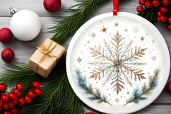 Round Christmass Ornament PNG Product Image 2