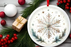 Round Christmas Ornament Sublimation|Clipart Product Image 2