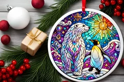 Round Christmas Ornament Sublimation|Clipart Product Image 2