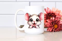 Baby Mouse Portrait Big Eyes Excited Sublimation Clipart Product Image 2