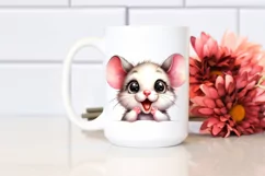 Baby Mouse Portrait Big Eyes Excited Sublimation Clipart Product Image 2