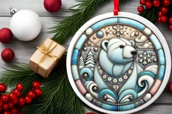 Round Christmas Ornament Sublimation|Clipart Product Image 2