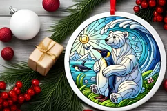 Round Christmas Ornament Sublimation|Clipart Product Image 1