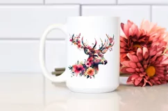 Watercolor Vibrant Deer | Sublimation Clipart Product Image 2