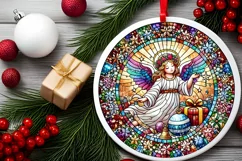 Round Christmas Ornament Sublimation|Clipart Product Image 1