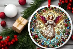 Round Christmas Ornament Sublimation|Clipart Product Image 1