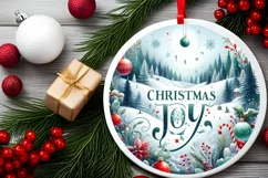 Christmas Joy 3D Winter Scene Sublimation PNG Product Image 2