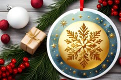 Round Christmas Ornament Sublimation|Clipart Product Image 2