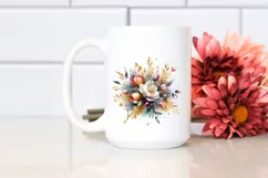 abstract colorful bouquet with gold foil Product Image 2