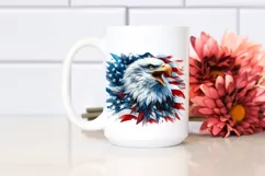 Watercolor Beach Eagle Wildlife Patriotic Clipart Product Image 2