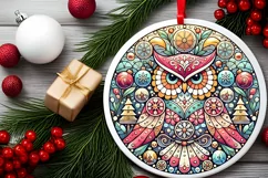 Round Christmas Ornament Sublimation|Clipart Product Image 1
