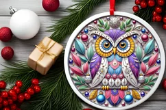 Round Christmas Ornament Sublimation|Clipart Product Image 1