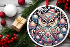 Round Christmas Ornament Sublimation|Clipart Product Image 1