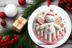 Round Christmas Ornament Sublimation|Clipart Product Image 1