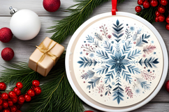 Round Christmass Ornament PNG Product Image 2