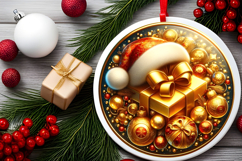 Round Christmass Ornament PNG Product Image 2