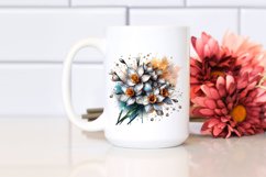 Shiny Narcissus Watercolor Abstract Clipart Product Image 2