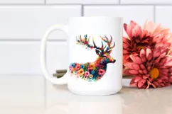 Watercolor Vibrant Deer | Sublimation Clipart Product Image 2