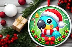 Round Christmas Ornament Sublimation|Clipart Product Image 1