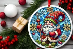 Round Christmas Ornament Sublimation|Clipart Product Image 1