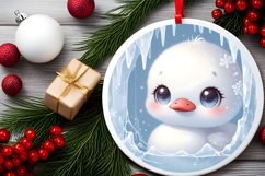 Round Christmas Ornament Sublimation|Clipart Product Image 2