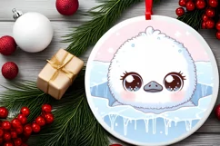 Round Christmas Ornament Sublimation|Clipart Product Image 2