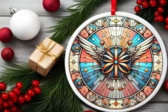 Round Christmas Ornament Sublimation|Clipart Product Image 2