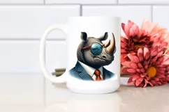 Smiling Rhino Suit Retro es | Sublimation | Clipart Product Image 2