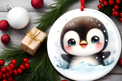 Round Christmass Ornament PNG Product Image 2