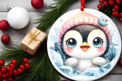 Round Christmass Ornament PNG Product Image 2