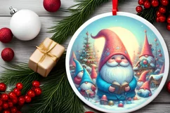 Round Christmas Ornament Sublimation|Clipart Product Image 2
