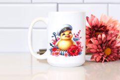 Colorful Baby Duck Sitting on Sailor | Sublimation | Clipart Product Image 2