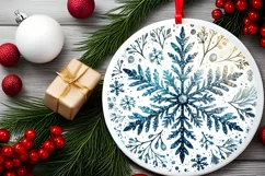 Round Christmas Ornament Sublimation|Clipart Product Image 2