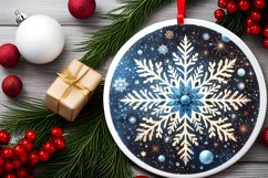 Round Christmas Ornament Sublimation|Clipart Product Image 2