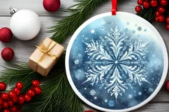 Round Christmas Ornament Sublimation|Clipart Product Image 2