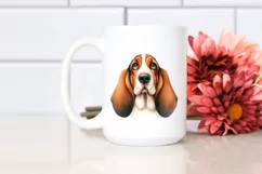 Basset Hound Big Eyes, Caricature-Like | Sublimation Clipart Product Image 2