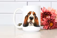 Basset Hound Big Eyes, Caricature-Like | Sublimation Clipart Product Image 2