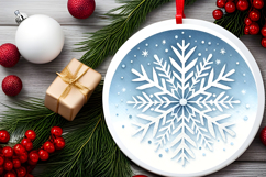 Round Christmass Ornament PNG Product Image 2