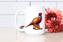 Vibrant Watercolor Pheasant with Boots Product Image 2