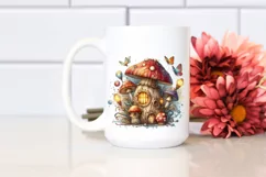 Magical Mushroom with Watercolor Splash PNG Product Image 2