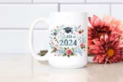 Colorful Watercolor Class of 2024 Text Clipart Product Image 2