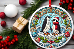 Round Christmass Ornament PNG Product Image 2