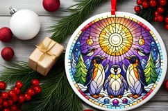 Round Christmas Ornament Sublimation|Clipart Product Image 2