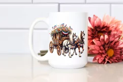 Vintage Oilish Horse Wagon Confetti | Sublimation | Clipart Product Image 2