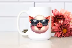 Funny Pig with Sunglasses Clipart PNG Product Image 2