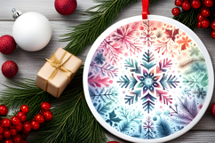 Round Christmass Ornament PNG Product Image 2