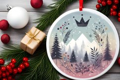 Round Christmas Ornament Sublimation|Clipart Product Image 1